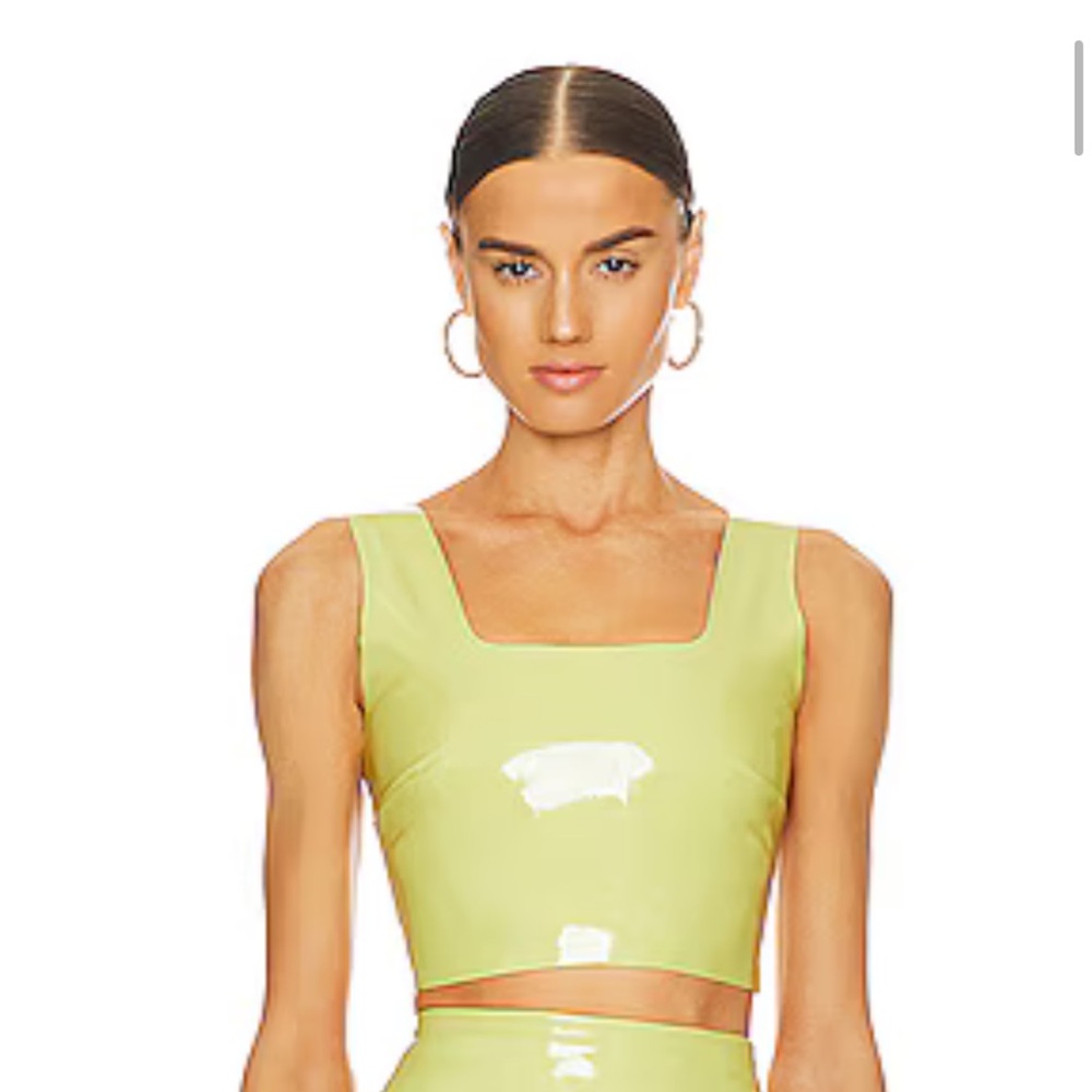 NEW Commando FX Patent Limeade Crop Top Women's Size XS